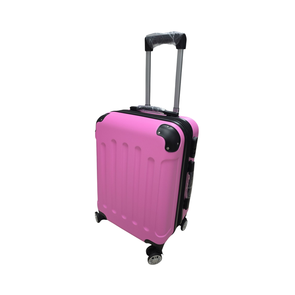 20" Pink Plastic Suitcases