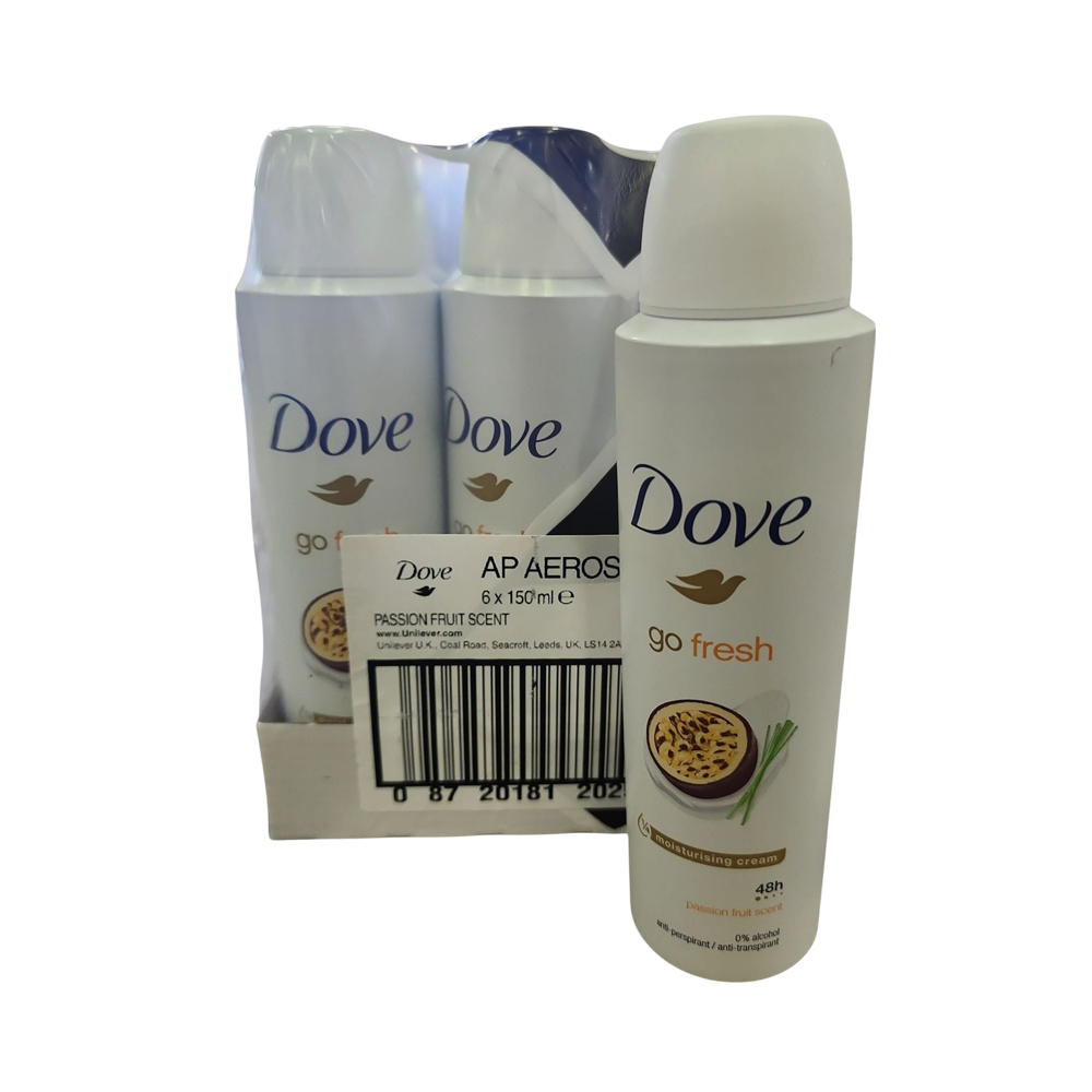 Desodorante de Spray Dove de maracuyá 6/u (150ml)