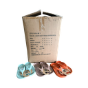 Brown, orange and green flip-flops 36/U (Style: FF343W)