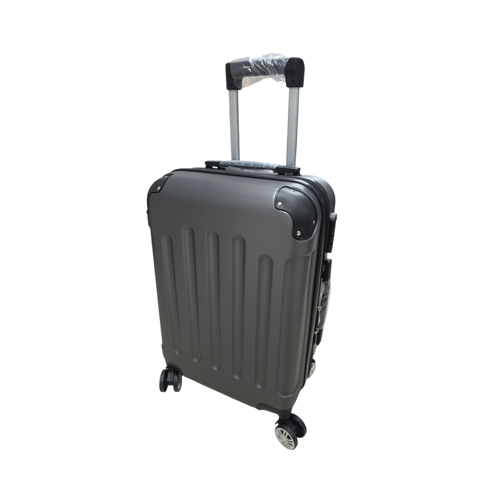 20" Gray Plastic Suitcases