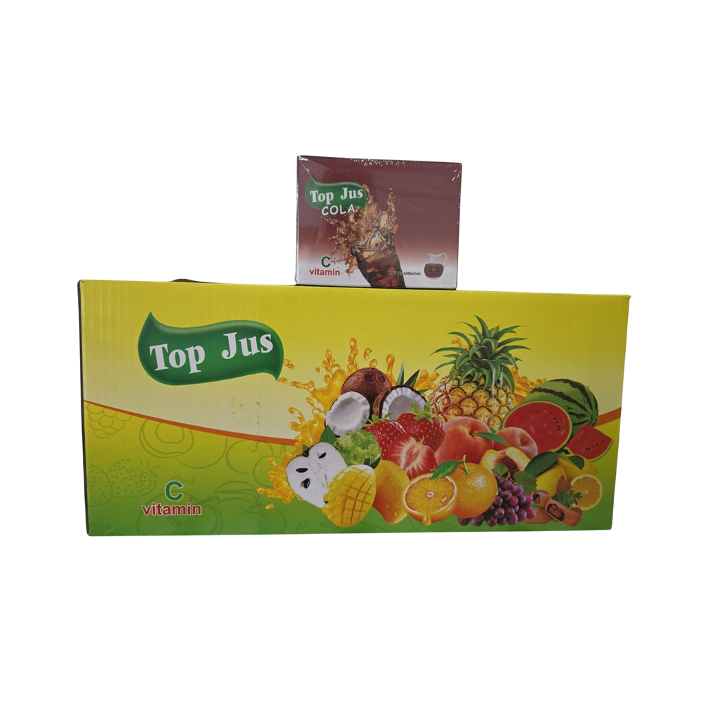Top Jus Cola Soft Drink (24 sachets x 24 boxes) 10g