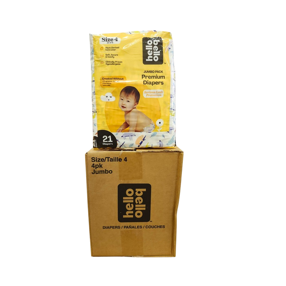 Pañales Hello Bello tamaño 4 (4 Paquetes /22 a 37 lb)