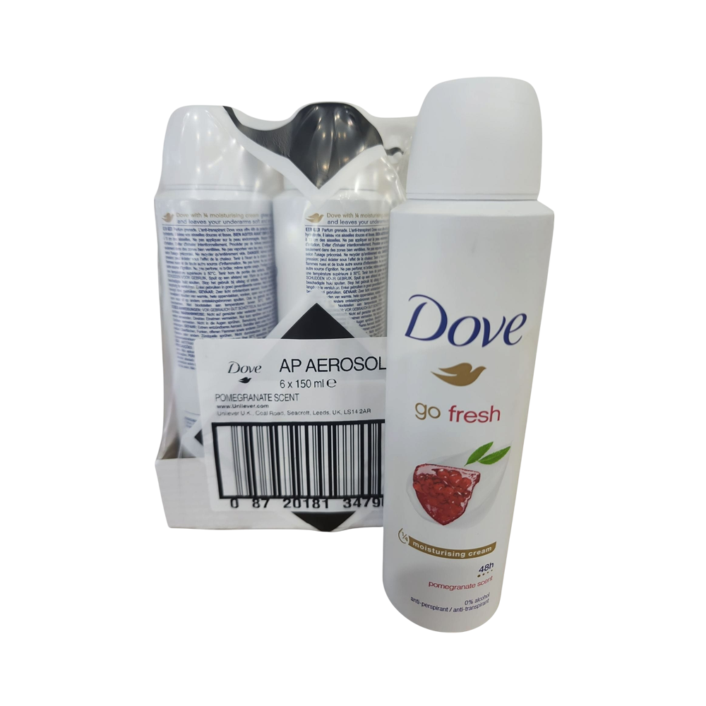 Desodorante de Spray Dove de granada 6/u (150ml)