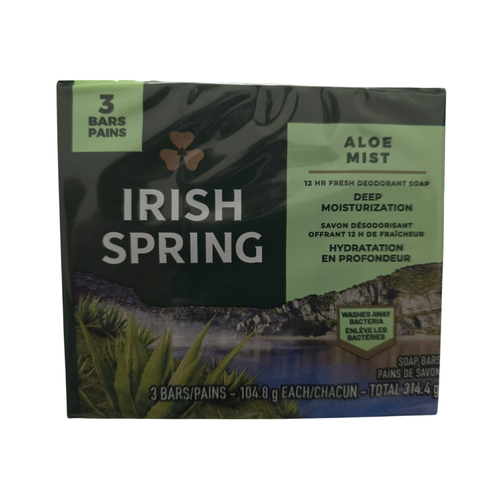 Jabón Irish Spring (Aloe Mist) (3/u)