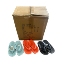 Black, orange and green flip-flops 36/U (Style: FF370W)